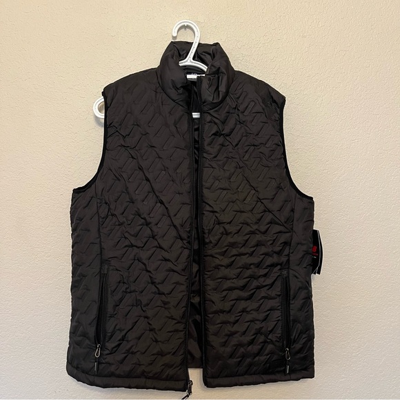 New Balance Black Puffer Tech Quilted Water Resistant Vest Men's Medium NWT - Picture 1 of 16